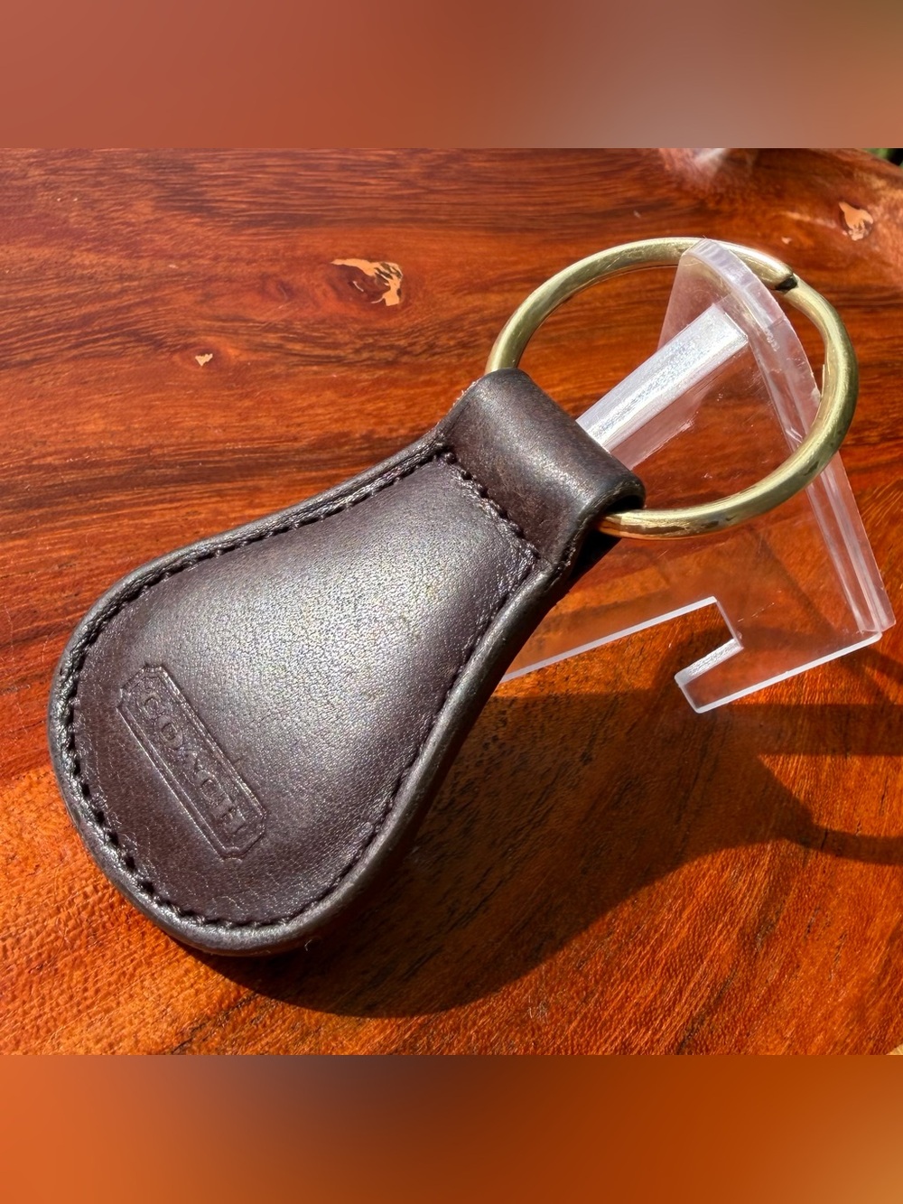 Vintage COACH Classic Key Fob Mahogany 7210 - Picture 7 of 8